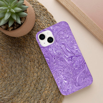 Wet Purple Modern Abstract  Case-mate Iphone 14 Case by MegaCase at Zazzle