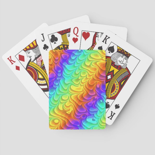 Wet Rainbow Poker Cards (Back)