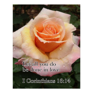 WET ROSE WITH LOVE POSTER