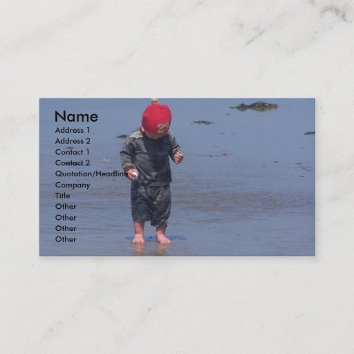 Customizable Wet Sand Between The Toes Business Card Templates