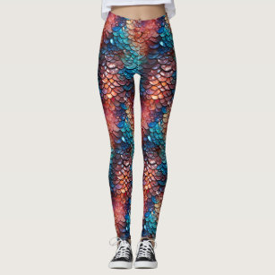 Women's Mermaid Dragon Scales Leggings