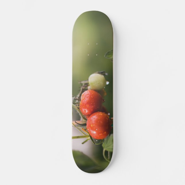 wet tomatoes on the vine skateboard (Front)