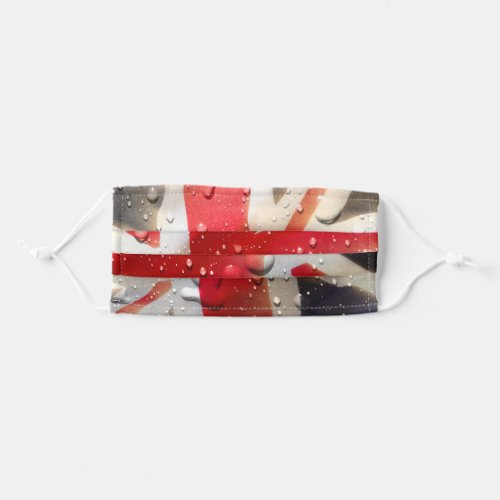 Wet union jack British flag Adult Cloth Face Mask