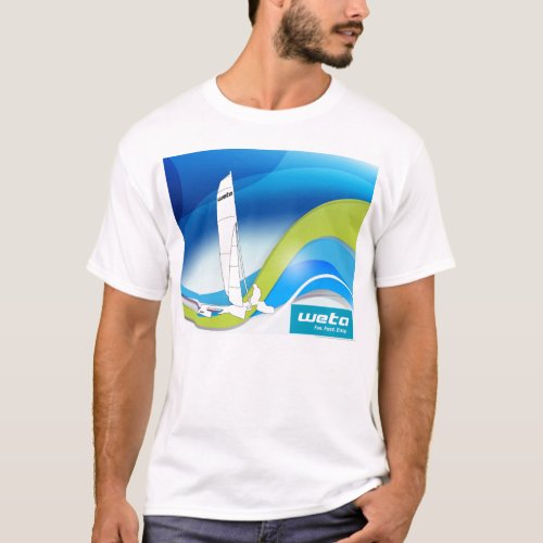 Weta Trimaran design on short sleeve T_shirt