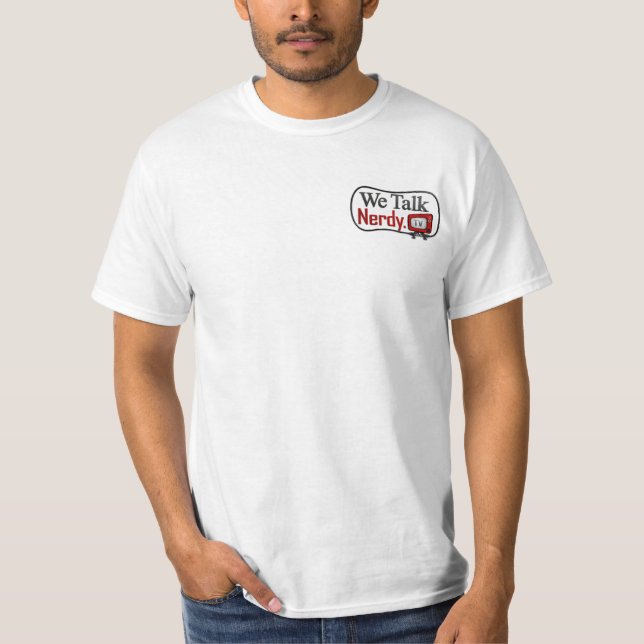 WeTalkNerdy.tv Logo - Front Pocket and Back T-Shirt (Front)
