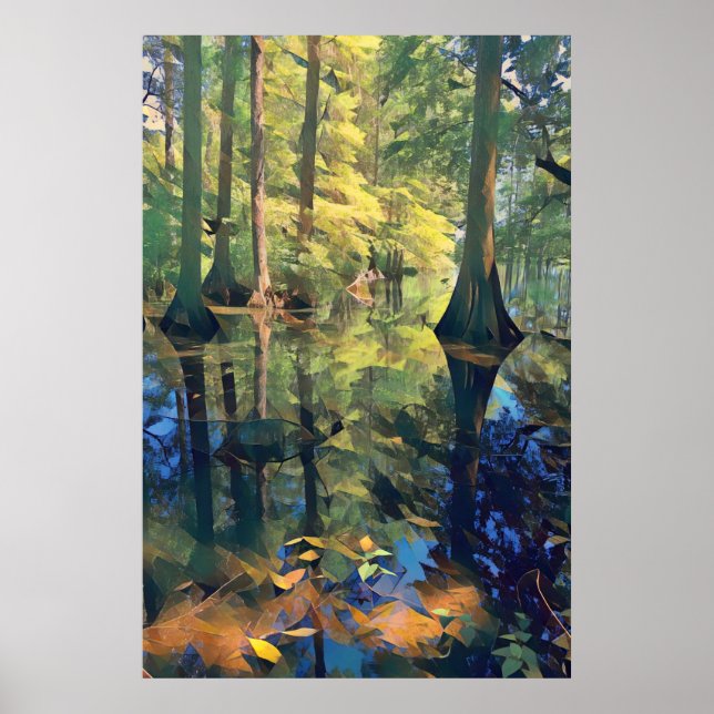 Wetland Reflections Art Poster (Front)