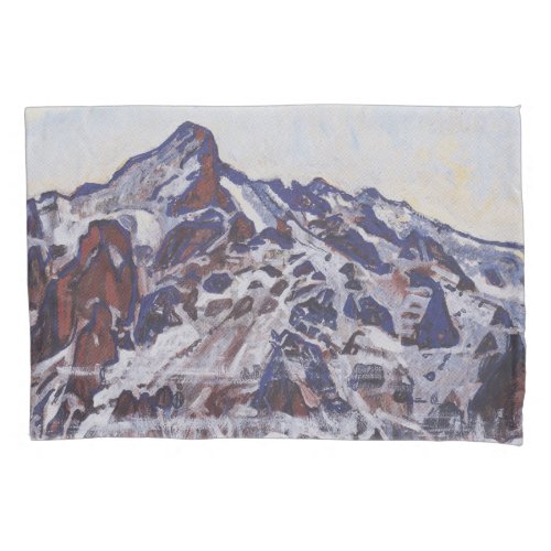 Wetterhorn Mountain Snowy Winter Landscape Pillow Case