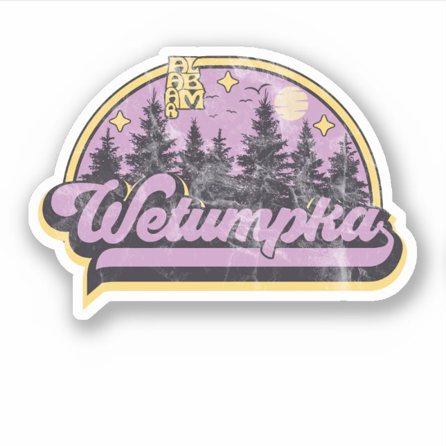 Wetumpka, Alabama Sticker (Front)