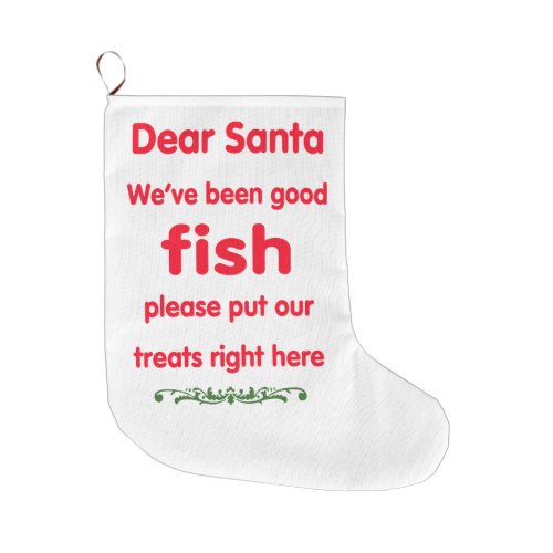 Weve been good fish large christmas stocking