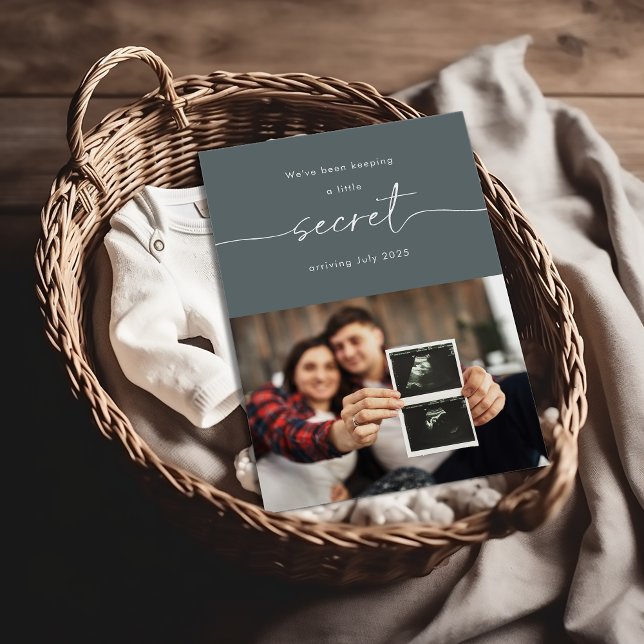 We've Been Keeping a Secret Baby Announcement Card (Creator Uploaded)