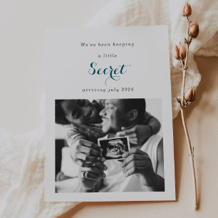 We've Been Keeping a Secret Photo Baby Card