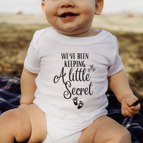 Weve Been Keeping A Secret Pregnancy Announcement Baby Bodysuit