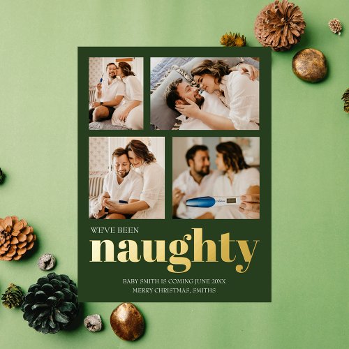 Weve been naughty Pregnancy Announcement Christmas