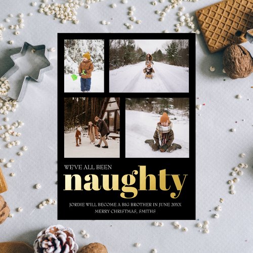 Weve been naughty Pregnancy Announcement Christmas