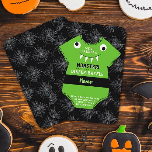 Weve Created A Monster Halloween Baby Shower Enclosure Card