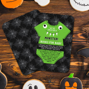 "We've Created A Monster" Halloween Baby Shower Enclosure Card