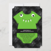 "We've Created A Monster" Halloween Baby Shower Invitation (Back)