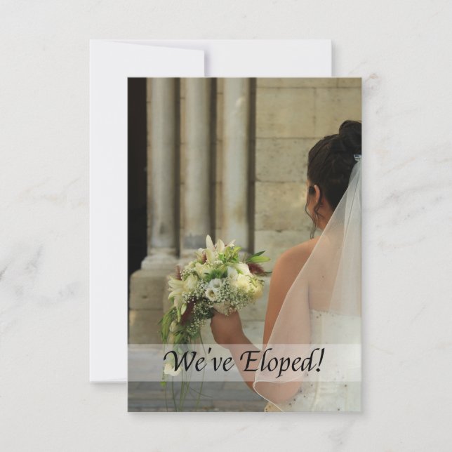We've eloped Announcement (Front)