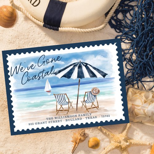 Weve Gone Coastal Watercolour Beach Chairs Moving Announcement