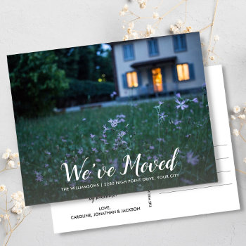 We've Just Moved Your House Photo New Address Postcard by colorfulgalshop at Zazzle