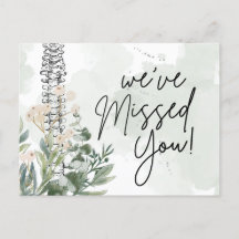 We've Missed You, Chiropractic Recall Postcard
