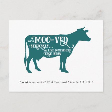 We've Moo-ved | Funny Cow Moving Announcement
