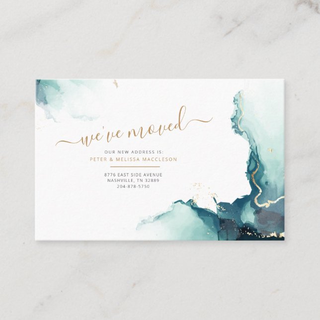 We've Moved Abstract  Modern Moving Announcement (Front)