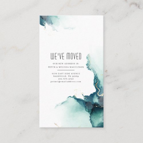 Weve Moved Abstract Modern Moving Business Card