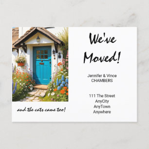 We've Moved and the cats came too. Changed Address Announcement Postcard