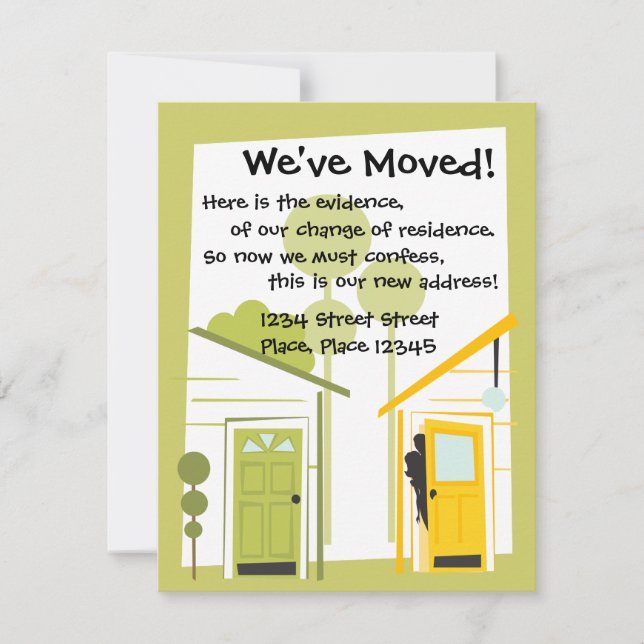 We've moved! announcement (Front)