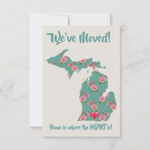 We've Moved Announcement Michigan Vintage Rose