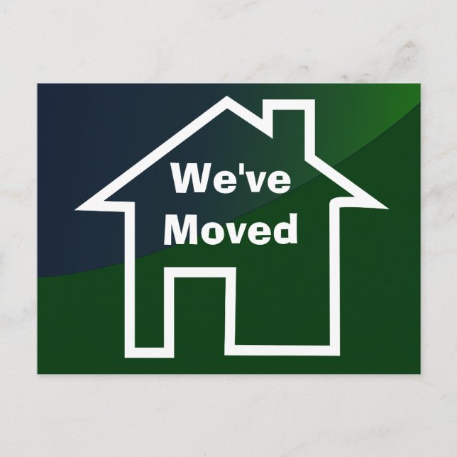 We've Moved Announcement of New Home Card (Front)