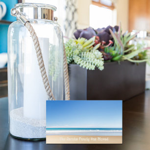 We've Moved Beach Home New Address Coastal Photo Business Card