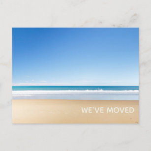 We've Moved Beach Home New Address Coastal Photo Postcard