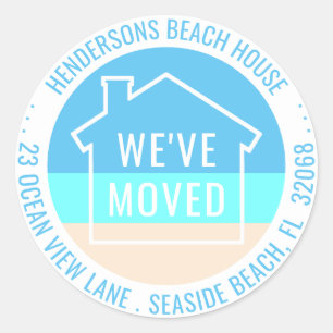 We've Moved Beach House Chic Return Address Labels