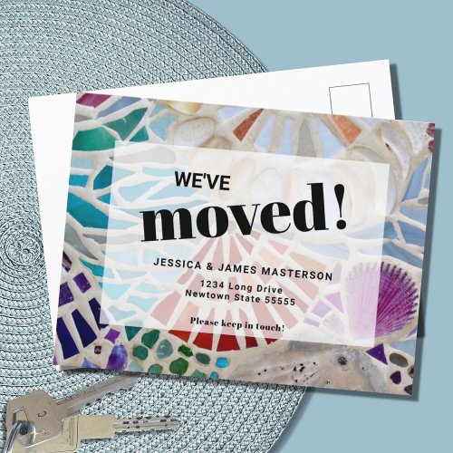 Weve Moved Beach Moving Announcement Postcard