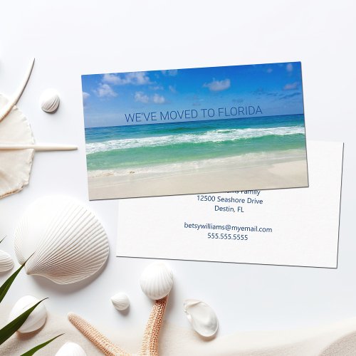 Weve Moved Beach Photography Family Moving Business Card