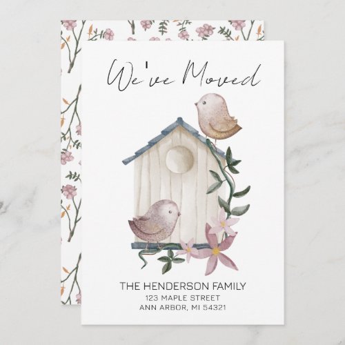 Weve Moved Birdhouse New Home Moving Announcement