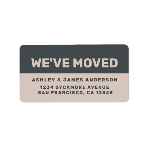 Weve Moved Black Pastel Purple New Address Label