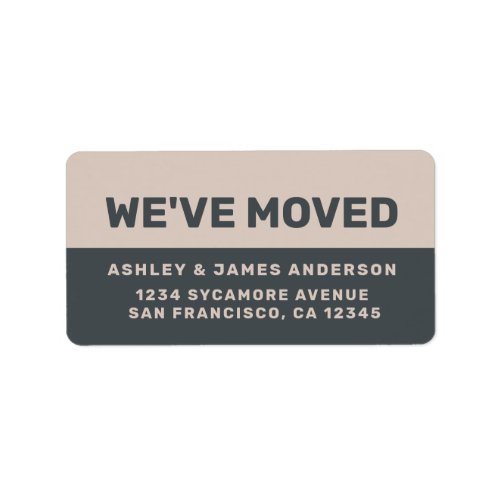 Weve Moved Black Pastel Purple New Address Label