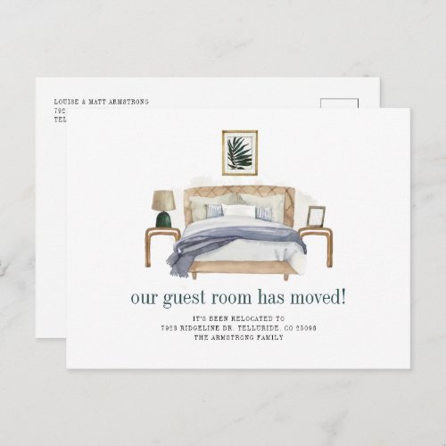 Weve Moved Boho Chic New Address Moving Announcement Postcard