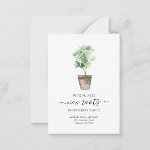 We've Moved Boho Indoor Plant Moving New Address Note Card