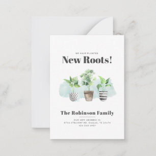 We've Moved Boho New Roots Moving Note Card