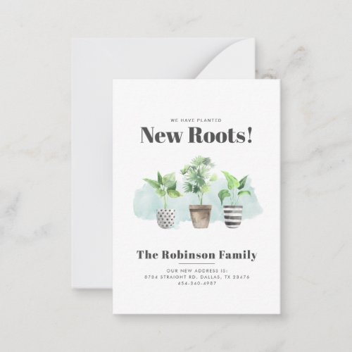 Weve Moved Boho New Roots Moving Note Card