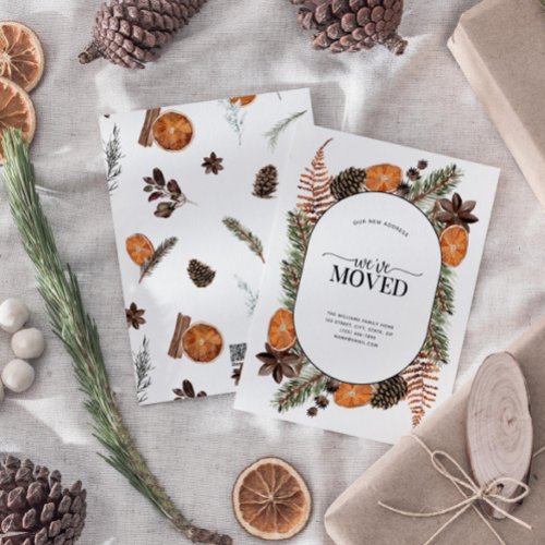 Weve Moved Boho Winter Citrus Moving Announcement