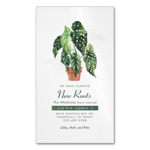 Weve Moved Botanical Boho Moving Announcement Business Card Magnet