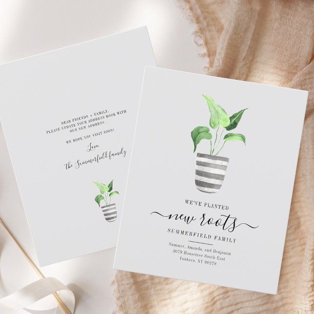 We've Moved Botanical Moving Announcement (Chic Boho Weve Moved Change of Address Announcement)