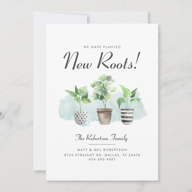 We've Moved Botanical New Roots Moving Announcement (Front)