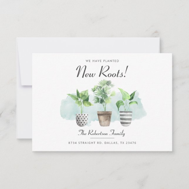 We've Moved Botanical New Roots Moving Announcement (Front)