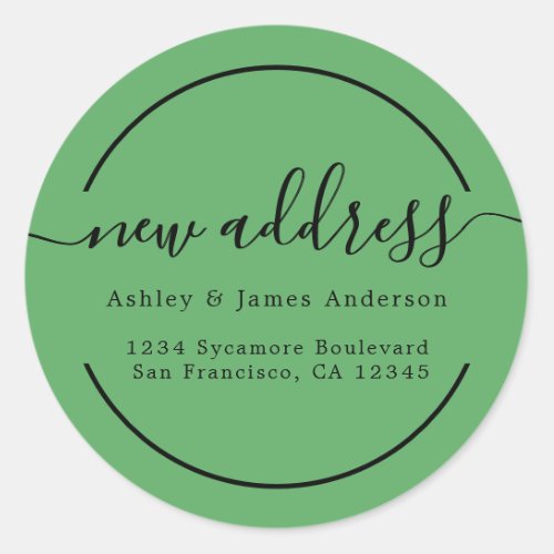 Weve Moved Bright Green New Address Label